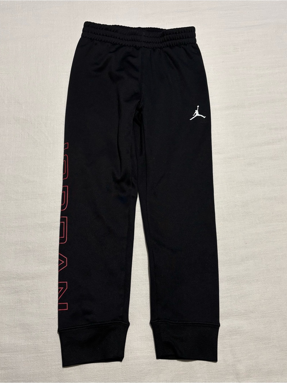 Boys Nike Air Jordan Sweatpants Joggers | Black / Red | Size 8 (8-9 Years)